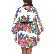 Load image into Gallery viewer, Kokum&#39;s Revenge White Long Sleeve Kimono Robe Long Sleeve Kimono Robe e-joyer 
