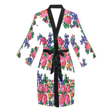 Load image into Gallery viewer, Kokum&#39;s Revenge White Long Sleeve Kimono Robe Long Sleeve Kimono Robe e-joyer 
