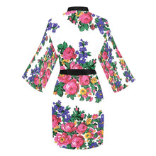 Load image into Gallery viewer, Kokum&#39;s Revenge White Long Sleeve Kimono Robe Long Sleeve Kimono Robe e-joyer 
