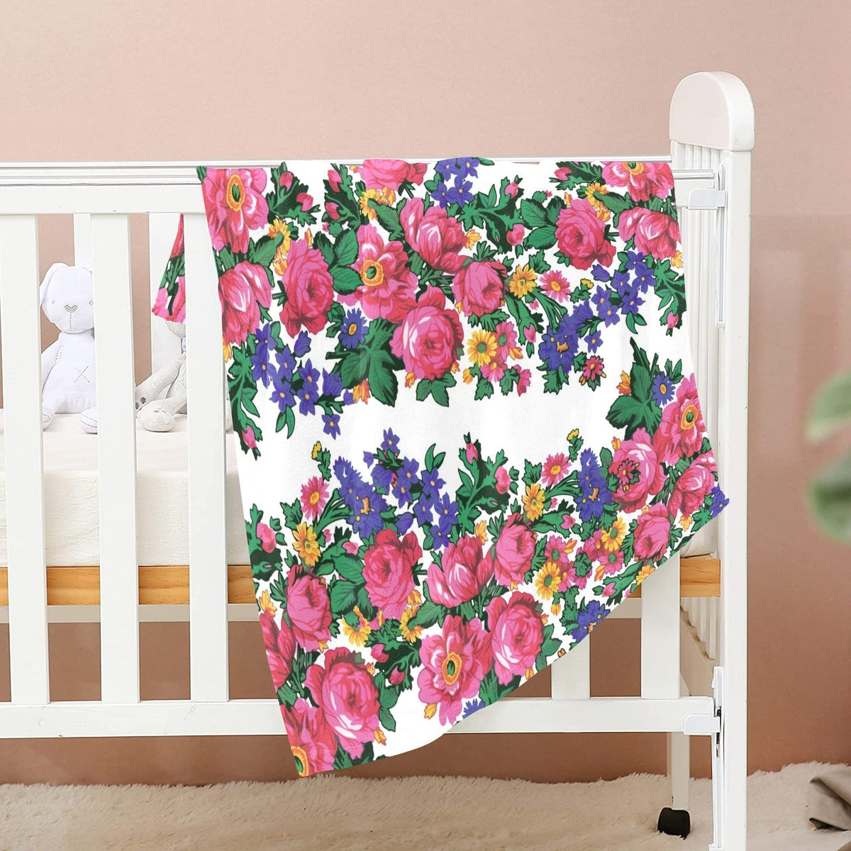 Kokum's Revenge White Small Baby Blanket by 49 Dzine (image 2)