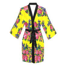 Load image into Gallery viewer, Kokum&#39;s Revenge Yellow Long Sleeve Kimono Robe Long Sleeve Kimono Robe e-joyer 
