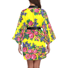 Load image into Gallery viewer, Kokum&#39;s Revenge Yellow Long Sleeve Kimono Robe Long Sleeve Kimono Robe e-joyer 
