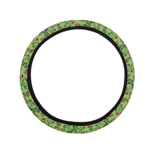 Load image into Gallery viewer, LightGreen Yellow Star Steering Wheel Cover with Elastic Edge Steering Wheel Cover with Elastic Edge e-joyer 
