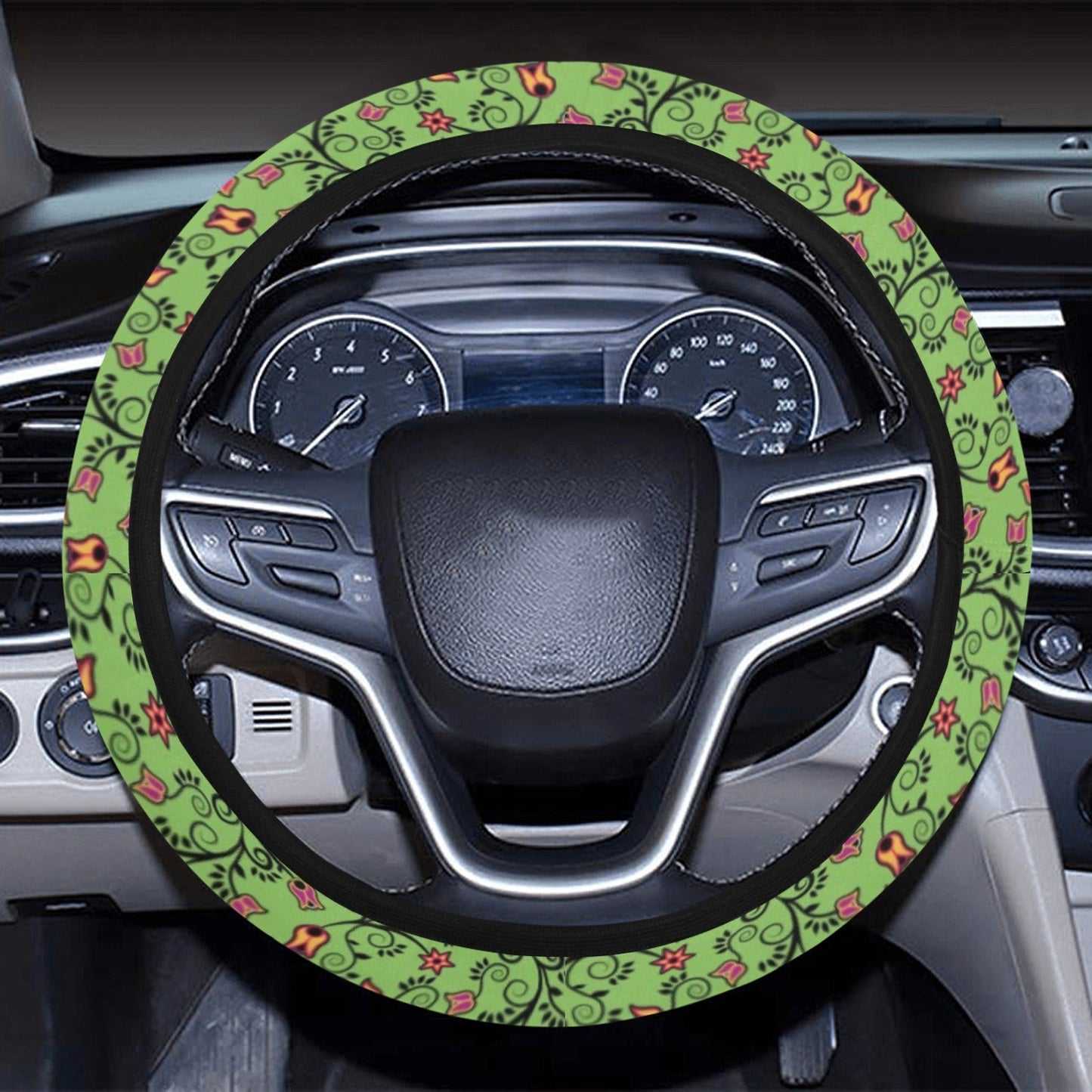 LightGreen Yellow Star Steering Wheel Cover with Elastic Edge Steering Wheel Cover with Elastic Edge e-joyer 