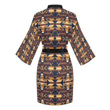 Load image into Gallery viewer, Marron Cloud Long Sleeve Kimono Robe Long Sleeve Kimono Robe e-joyer 
