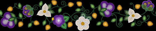 Midnight Moss Bloom Printed Ribbon Bundle