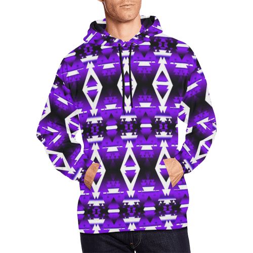 Moon Shadow Winter Camp All Over Print Hoodie for Men (USA Size) (Model H13) All Over Print Hoodie for Men (H13) e-joyer 