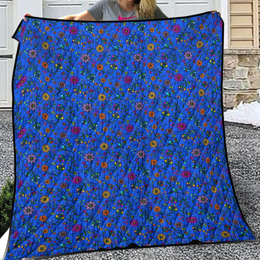 Prairie Paintbrush Blue Lightweight Quilt