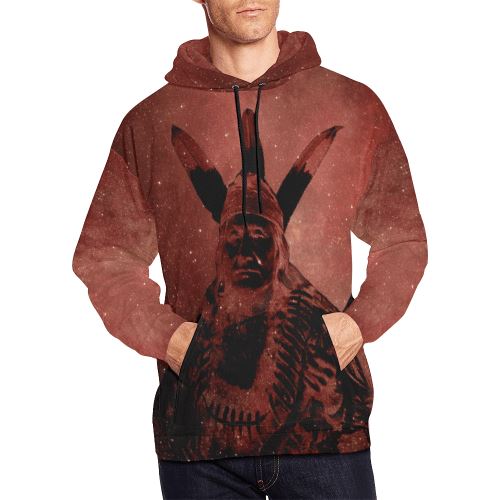 Native Man Sierra All Over Print Hoodie for Men (USA Size) (Model H13) All Over Print Hoodie for Men (H13) e-joyer 