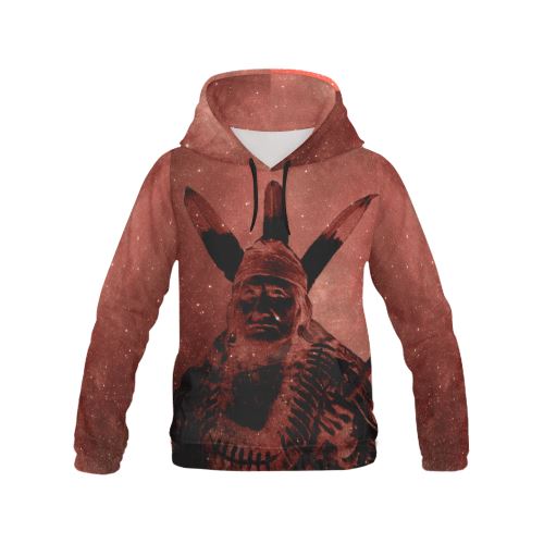 Native Man Sierra All Over Print Hoodie for Women (USA Size) (Model H13) All Over Print Hoodie for Women (H13) e-joyer 