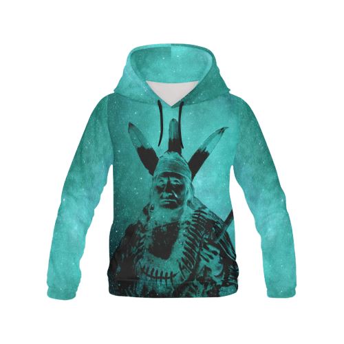 Native Man Sky All Over Print Hoodie for Men (USA Size) (Model H13) All Over Print Hoodie for Men (H13) e-joyer 