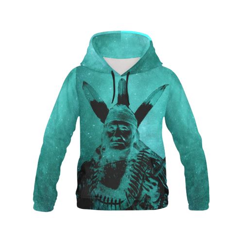 Native Man Sky All Over Print Hoodie for Women (USA Size) (Model H13) All Over Print Hoodie for Women (H13) e-joyer 