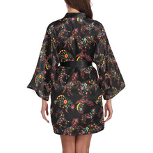 Load image into Gallery viewer, Neon Floral Animals Long Sleeve Kimono Robe Long Sleeve Kimono Robe e-joyer 
