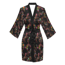 Load image into Gallery viewer, Neon Floral Animals Long Sleeve Kimono Robe Long Sleeve Kimono Robe e-joyer 
