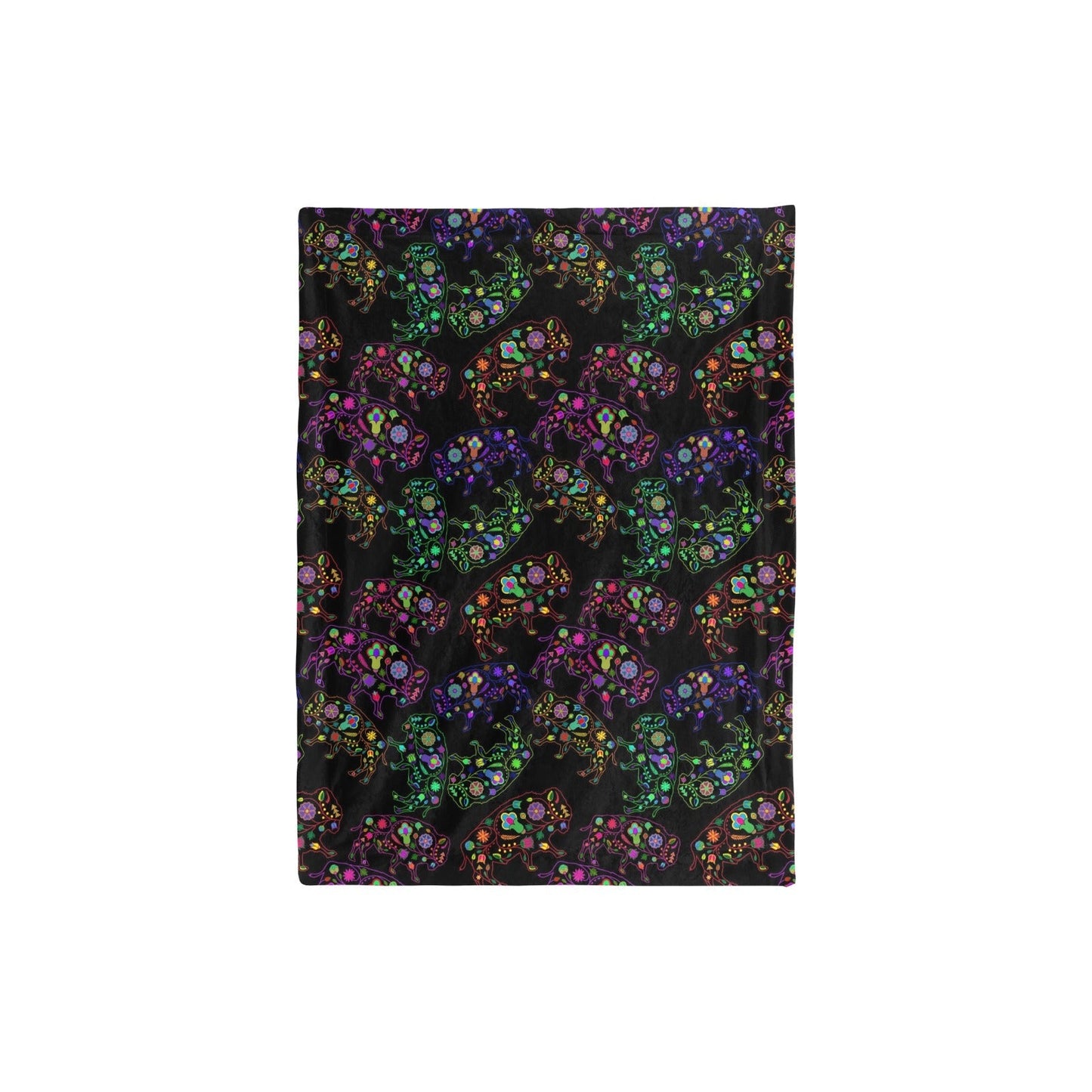 Neon Floral Buffalos Baby Blanket 30"x40" Baby Blanket 30"x40" e-joyer 