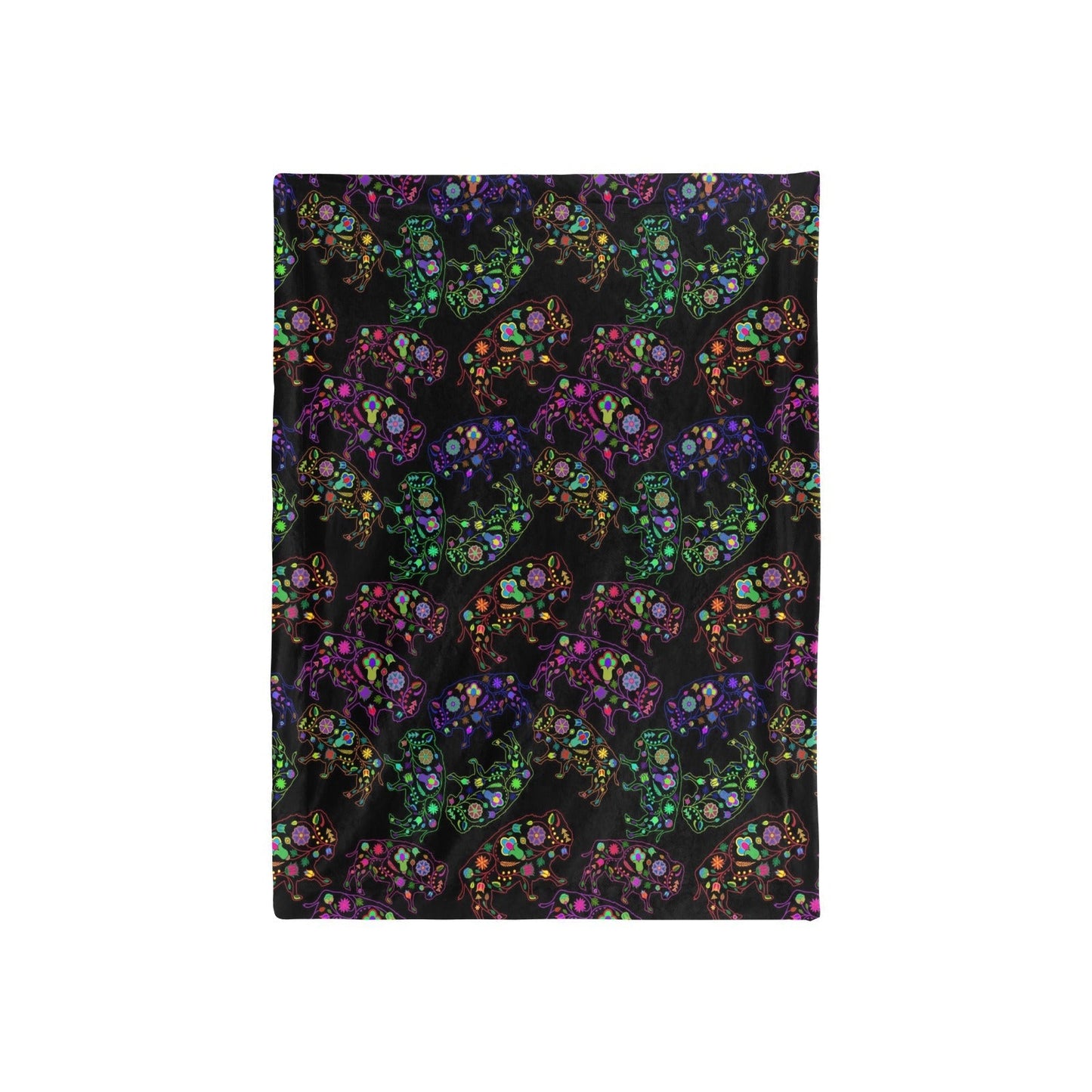 Neon Floral Buffalos Baby Blanket 40"x50" Baby Blanket 40"x50" e-joyer 