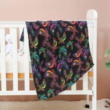 Load image into Gallery viewer, Neon Floral Eagles Baby Blanket 30&quot;x40&quot; Baby Blanket 30&quot;x40&quot; e-joyer 
