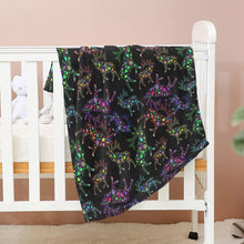 Load image into Gallery viewer, Neon Floral Elks Baby Blanket 30&quot;x40&quot; Baby Blanket 30&quot;x40&quot; e-joyer 
