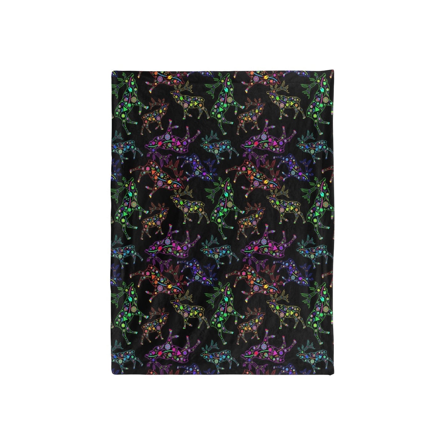 Neon Floral Elks Baby Blanket 40"x50" Baby Blanket 40"x50" e-joyer 