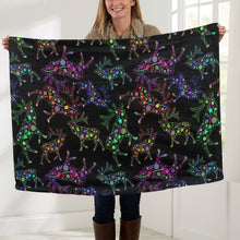 Load image into Gallery viewer, Neon Floral Elks Baby Blanket 40&quot;x50&quot; Baby Blanket 40&quot;x50&quot; e-joyer 
