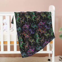 Load image into Gallery viewer, Neon Floral Elks Baby Blanket 40&quot;x50&quot; Baby Blanket 40&quot;x50&quot; e-joyer 
