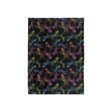 Load image into Gallery viewer, Neon Floral Horses Baby Blanket 40&quot;x50&quot; Baby Blanket 40&quot;x50&quot; e-joyer 
