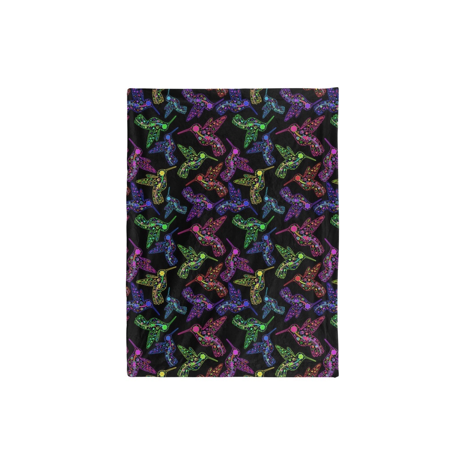 Neon Floral Hummingbirds Baby Blanket 30"x40" Baby Blanket 30"x40" e-joyer 