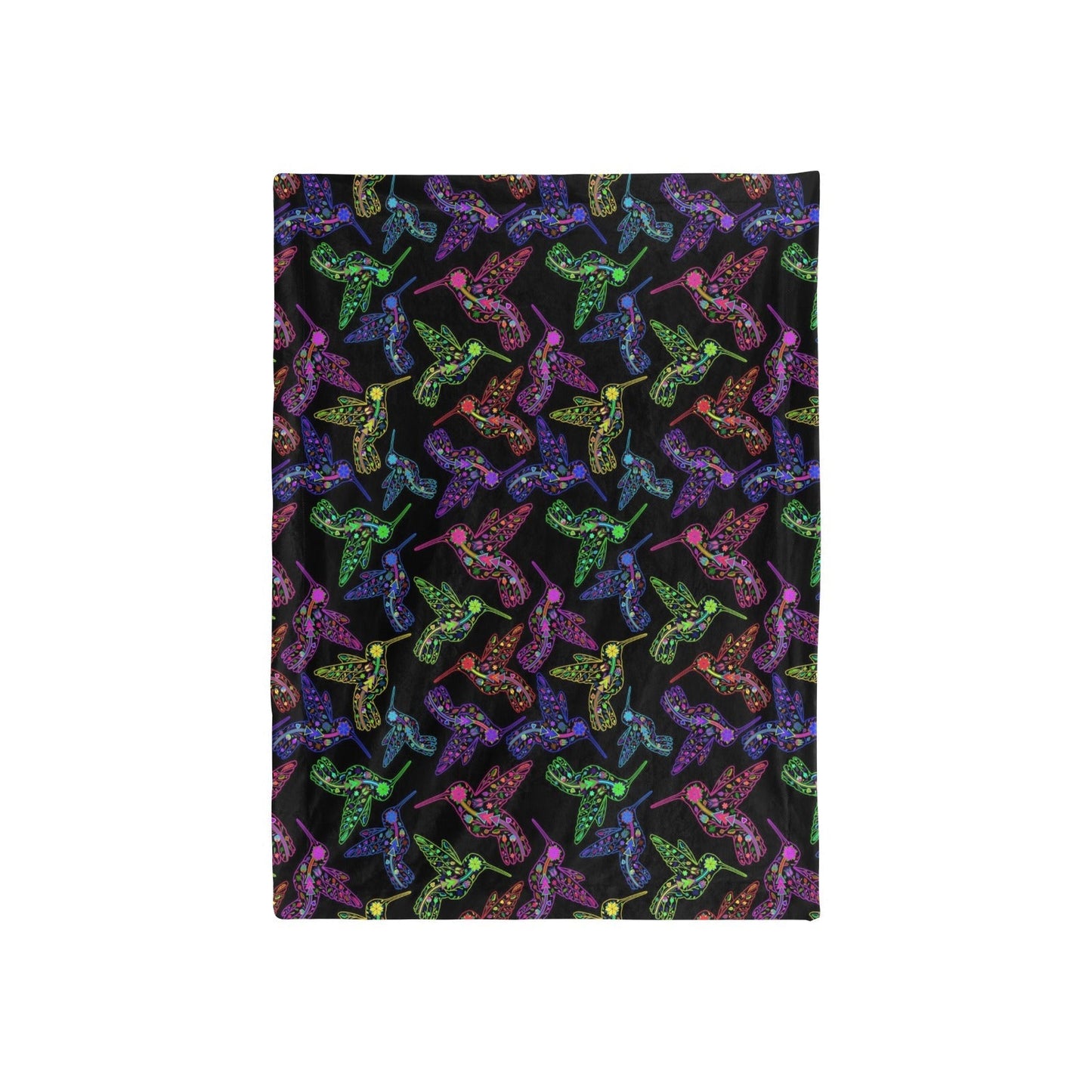 Neon Floral Hummingbirds Baby Blanket 40"x50" Baby Blanket 40"x50" e-joyer 
