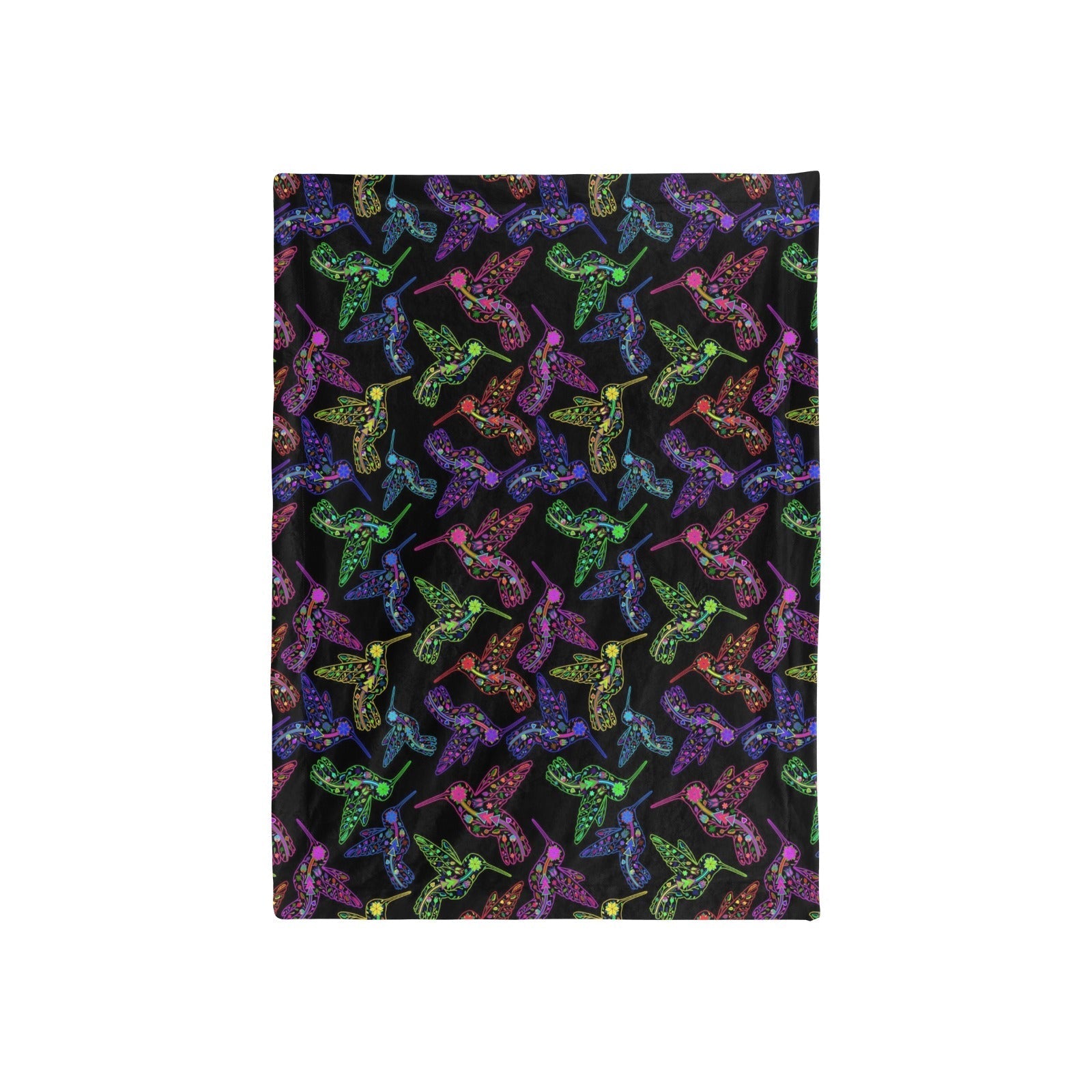 Neon Floral Hummingbirds Baby Blanket 40"x50" Baby Blanket 40"x50" e-joyer 