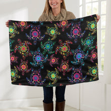 Load image into Gallery viewer, Neon Floral Turtle Baby Blanket 30&quot;x40&quot; Baby Blanket 30&quot;x40&quot; e-joyer 
