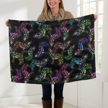 Load image into Gallery viewer, Neon Floral Wolves Baby Blanket 30&quot;x40&quot; Baby Blanket 30&quot;x40&quot; e-joyer 
