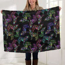 Load image into Gallery viewer, Neon Floral Wolves Baby Blanket 40&quot;x50&quot; Baby Blanket 40&quot;x50&quot; e-joyer 
