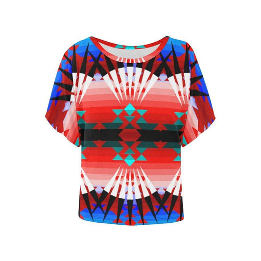 Ribbonwork Batwing Blouse