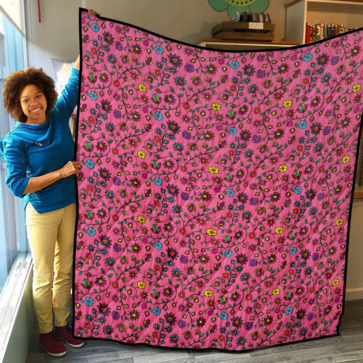 Nature's Nexus Blush Lightweight Quilt