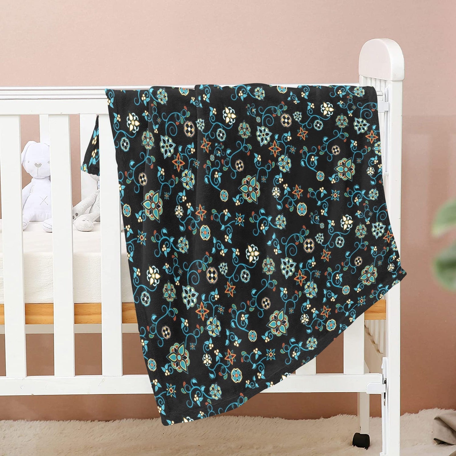 Ocean Bloom Baby Blanket 40"x50" Baby Blanket 40"x50" e-joyer 