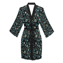 Load image into Gallery viewer, Ocean Bloom Long Sleeve Kimono Robe Long Sleeve Kimono Robe e-joyer 
