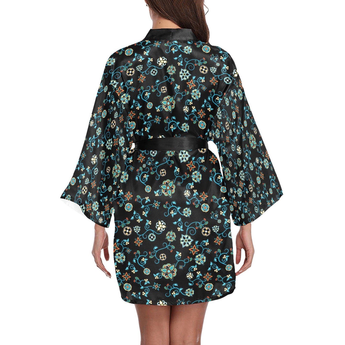 Ocean Bloom Long Sleeve Kimono Robe Long Sleeve Kimono Robe e-joyer 