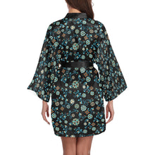 Load image into Gallery viewer, Ocean Bloom Long Sleeve Kimono Robe Long Sleeve Kimono Robe e-joyer 
