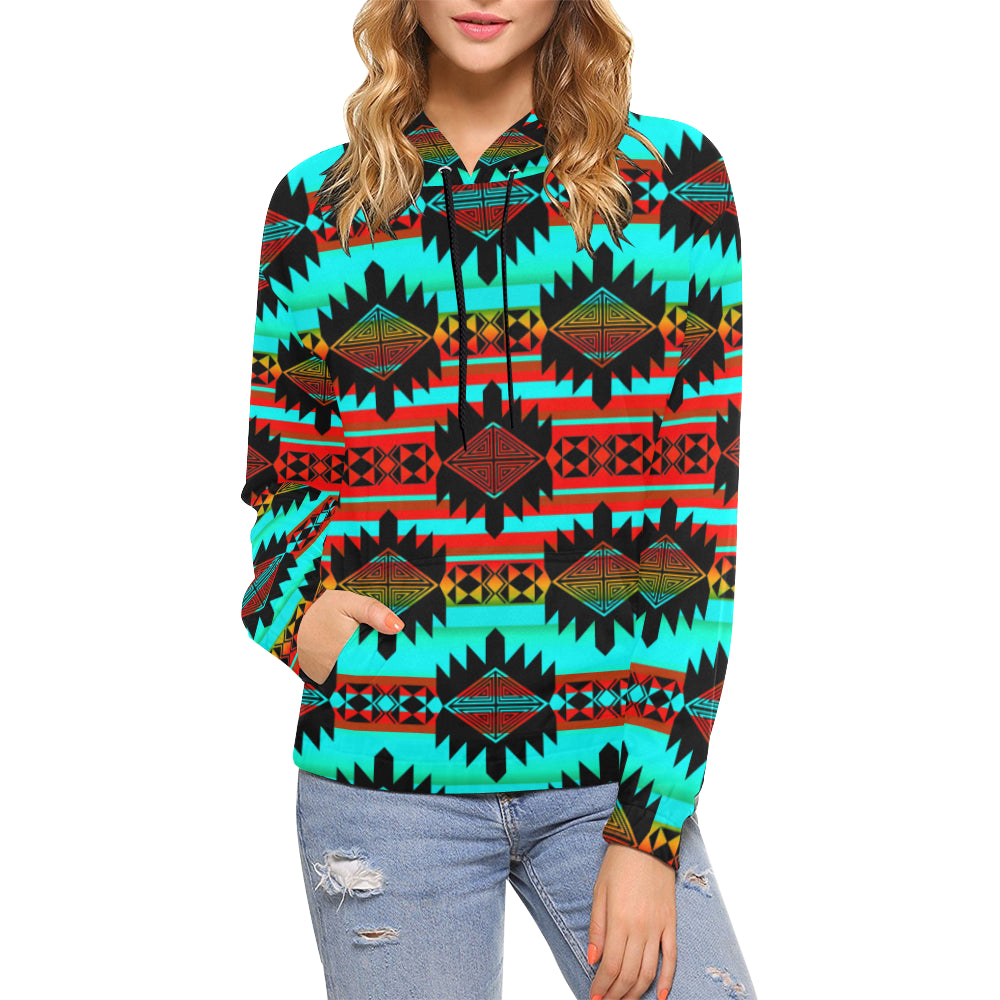 Okotoks Arrow All Over Print Hoodie for Women (USA Size) (Model H13) All Over Print Hoodie for Women (H13) e-joyer 