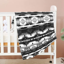 Load image into Gallery viewer, Okotoks Black and White Baby Blanket 40&quot;x50&quot; Baby Blanket 40&quot;x50&quot; e-joyer 
