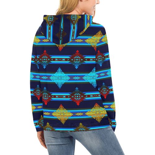 Plateau Night All Over Print Hoodie for Women (USA Size) (Model H13) All Over Print Hoodie for Women (H13) e-joyer 