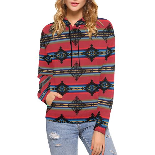 Plateau Ride All Over Print Hoodie for Women (USA Size) (Model H13) All Over Print Hoodie for Women (H13) e-joyer 
