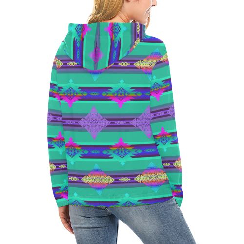 Plateau Riverrun All Over Print Hoodie for Women (USA Size) (Model H13) All Over Print Hoodie for Women (H13) e-joyer 