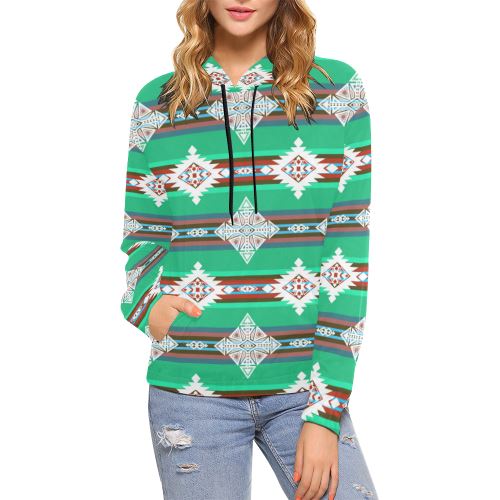 Plateau Stars All Over Print Hoodie for Women (USA Size) (Model H13) All Over Print Hoodie for Women (H13) e-joyer 