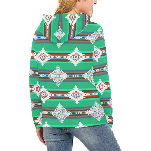 Plateau Stars All Over Print Hoodie for Women (USA Size) (Model H13) All Over Print Hoodie for Women (H13) e-joyer 