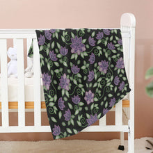 Load image into Gallery viewer, Purple Beaded Rose Baby Blanket 30&quot;x40&quot; Baby Blanket 30&quot;x40&quot; e-joyer 
