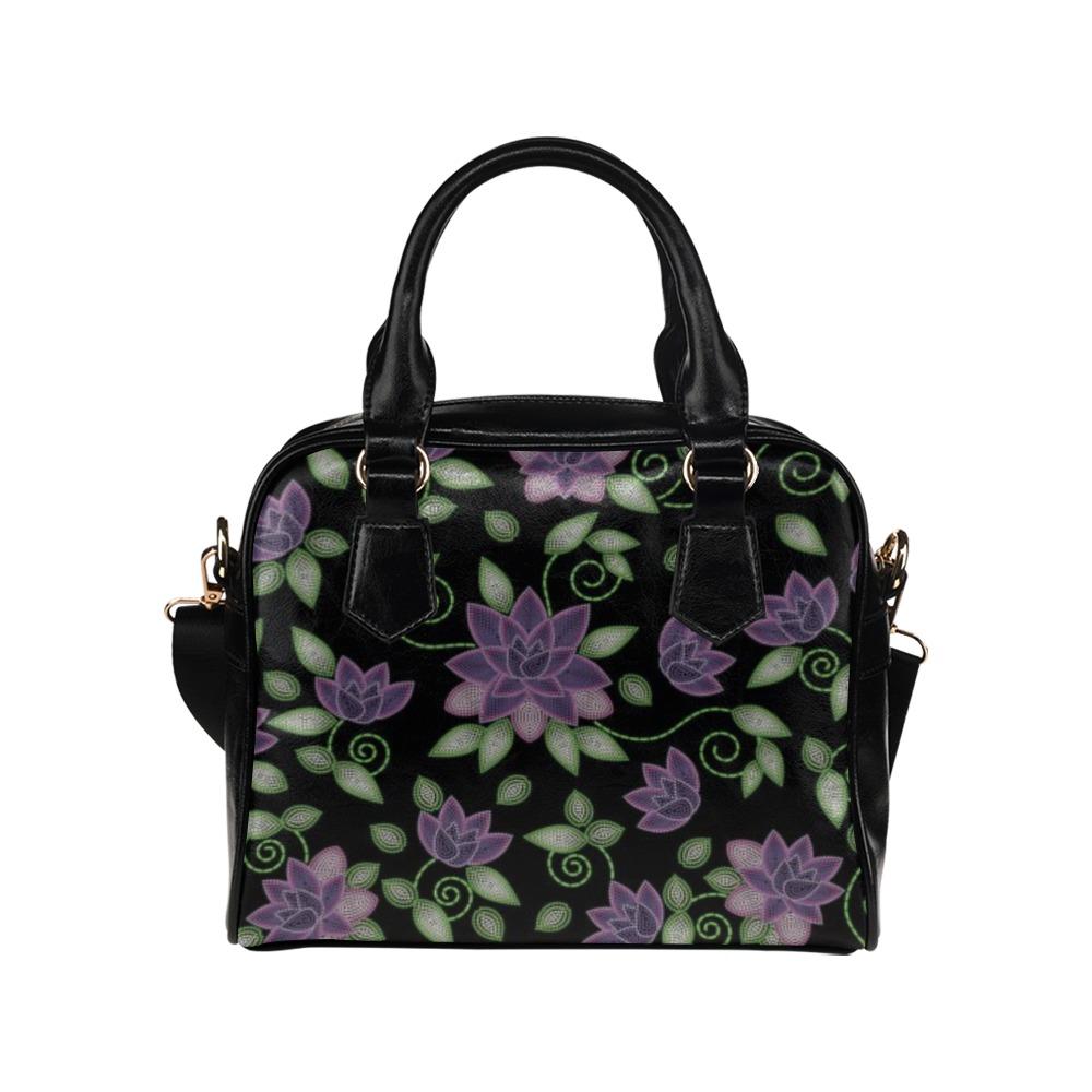 Beaded Rose Shoulder Handbag