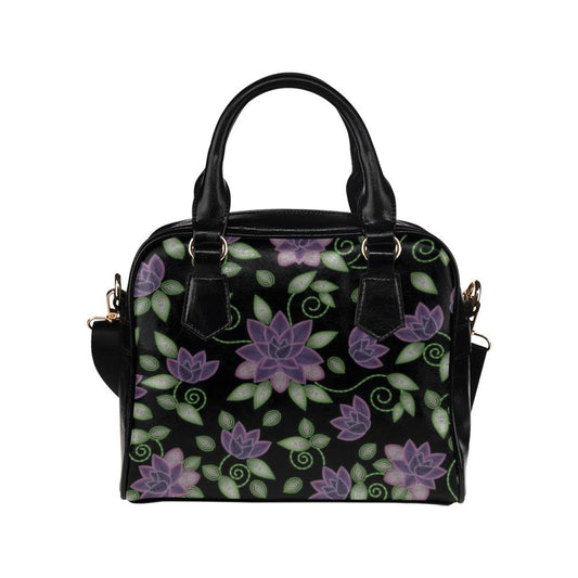 Beaded Rose Shoulder Handbag