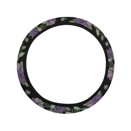 Beaded Rose Steering Wheel Cover