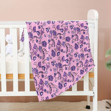 Load image into Gallery viewer, Purple Floral Amour Baby Blanket 30&quot;x40&quot; Baby Blanket 30&quot;x40&quot; e-joyer 
